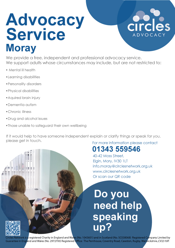 Advocacy Moray information poster
