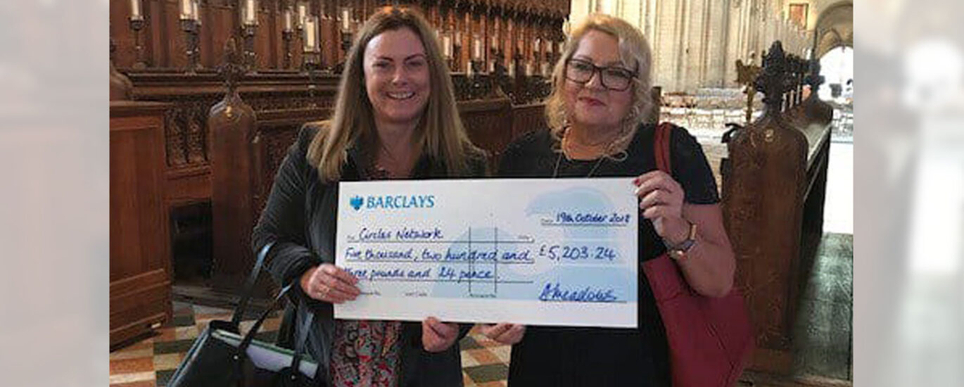 Caroline & Mandy in Peterborough Cathedral