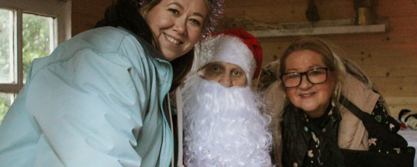 Santa, Louise and Mandy.