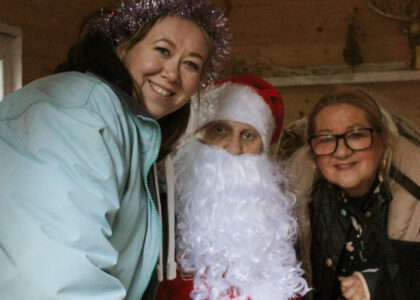 Santa, Louise and Mandy.