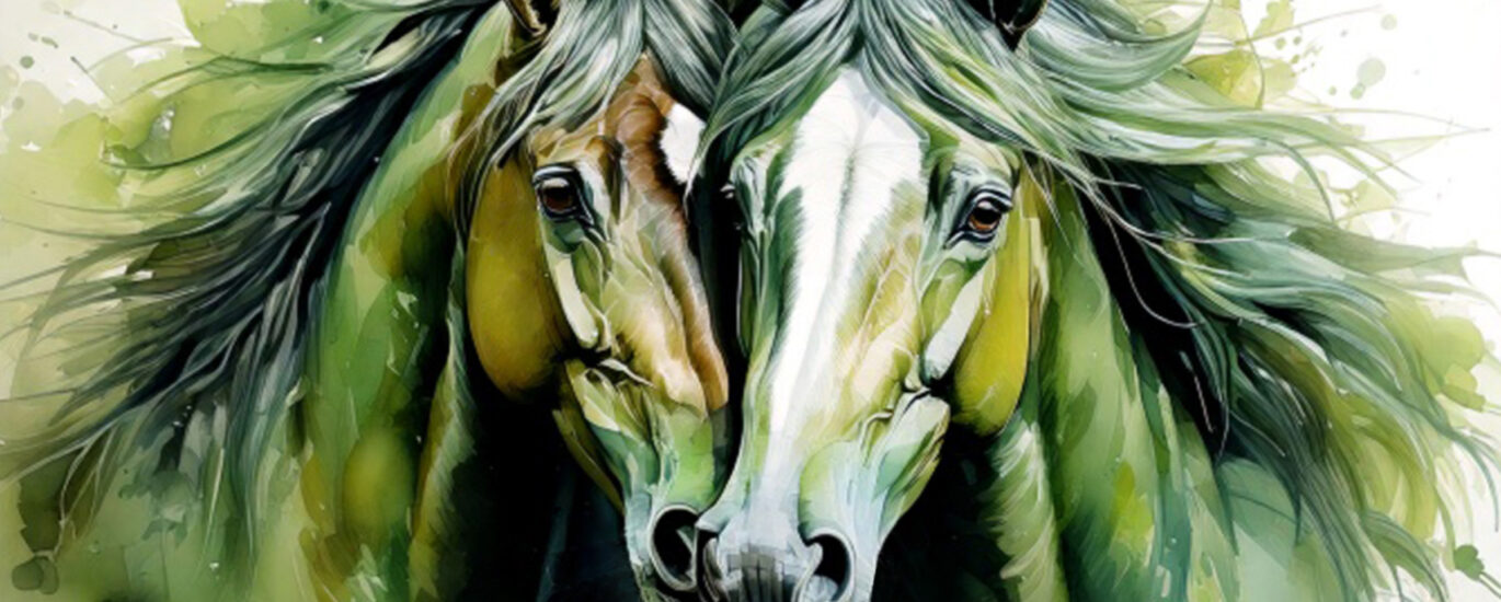 Watercolour Horses